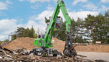Mobilbagger von Sennebogen als ideale Recyclingmaschinen