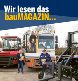 Arno Ortlieb (Geschäftsführer Terberg Spezialfahrzeuge GmbH, Hamburg) Andy Schumacher, (Werkstattleiter Terberg Spezialfahrzeuge GmbH, Standort Hamburg) und Harald Meier (Beratung und Vorführung Terberg Kinglifter GmbH Elchingen; v. li. n. re.). 