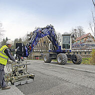 Mobilbagger punktet bei den Landschaftsg&auml;rtnern
