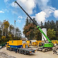Sennebogen: 40 t Raupen-Teleskopkran von Sennebogen als perfekter Helfer zur richtigen Zeit 