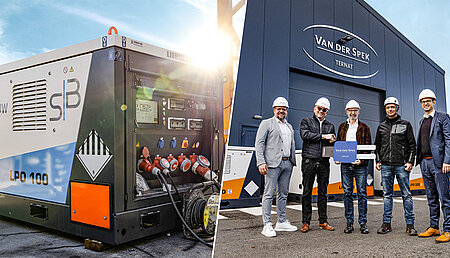 Energiewende auf Baustellen: Van der Spek investiert in neun mobile Energiespeicher von Liebherr 
