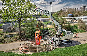 Personenkorbbetrieb bei Rohrvortriebsarbeiten