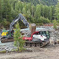Volle Kraft voraus: &raquo;PowerBully&laquo; im Einsatz im L&ouml;tschental