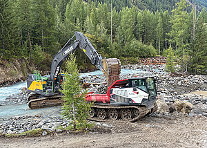 Volle Kraft voraus: &raquo;PowerBully&laquo; im Einsatz im L&ouml;tschental