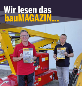 Thomas Schilling (Mietstationstechniker; li.) und Matthias Hölzle (Kundenberater Innendienst), Zeppelin Rental GmbH - Mietstation Kempten