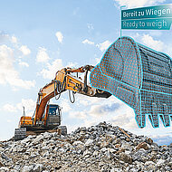 Mit der hydraulischen Baggerwaage direkt beim Materialumschlag wiegen