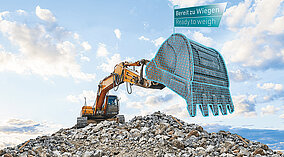 Mit der hydraulischen Baggerwaage direkt beim Materialumschlag wiegen