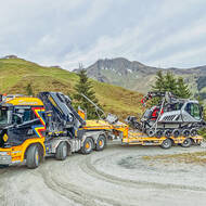 Spezialtransporte mitten in den Alpen