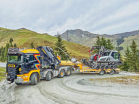Spezialtransporte mitten in den Alpen