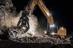 Abbruchzange versus Massivbeton