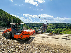 Walzenzüge am Bau der Hochbrücke Horb beteiligt 