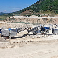 Anlagenzug bew&auml;hrt sich im Kalkstein in Griechenland