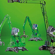 Sennebogen: Live-Demos der Recycling - und Abbruchmaschinen