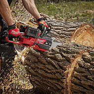 Leistungsstarke Akku-Kettensäge für professionelle Anwendungen