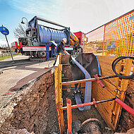 Gro&szlig;e Leitungsabschnitte schnell sanieren