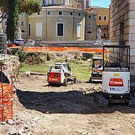 Bobcat-Maschinen als zuverl&auml;ssige Helfer bei arch&auml;ologischen Ausgrabungen in Rom 