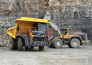 Der Volvo R70 &uuml;berzeugt im Kalksteinbruch von SHF 