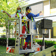 Dank mateco Arbeitsb&uuml;hnen besuchen die KlinikClowns die Kinder im Klinikum Augsburg