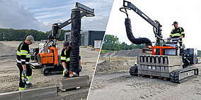 400 t Bordstein einhändig verlegt