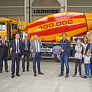 Liebherr-Mischtechnik: liefert den 100&thinsp;000.&nbsp;Fahrmischer aus