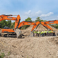 52 Doosan-Bagger im Einsatz f&uuml;r neue Pipeline
