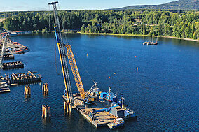 Liebherr: Grundpfeiler für die Eisenbahn setzen