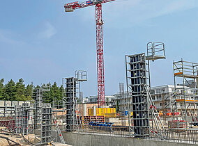 Schalungswechsel während laufender Bauphase