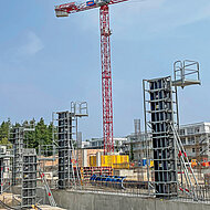 Schalungswechsel w&auml;hrend laufender Bauphase