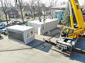 Langendorf erweitert Bürogebäude mit Containern, bis neues Werk gebaut wird