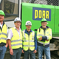 Einsatz im Hochgebirge: 40 t SENNEBOGEN Seilbagger unterst&uuml;tzt Bauarbeiten auf 2.200 m Seeh&ouml;he