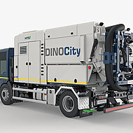 Kompakter Saugbagger f&uuml;r beengte Baustellen