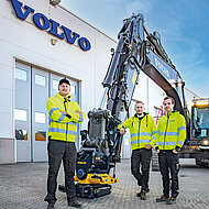 Engcon/Volvo: Volvo-Bagger mit Smart Connect samt Tiltrotator und Schnellwechselsystem EC-Oil 
