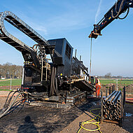 Grabenloser Trassenbau im HDD-Verfahren auf der A-Nord