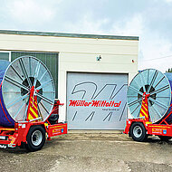 Spezialanh&auml;nger f&uuml;r den Hochwasserschutz auf R&auml;dern