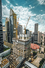 Kranklettern in Singapur