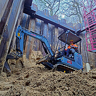 Baggern ohne Baul&auml;rm: &raquo;Sany SY19E&laquo; &uuml;berzeugt im Einsatz