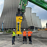 Hydraulikhammer ebnet Weg für Rückbau von Kraftwerksblock F in Gelsenkirchen-Scholven