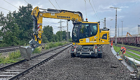Pr&auml;zision bei Weichenverlegung