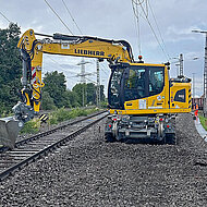 Pr&auml;zision bei Weichenverlegung