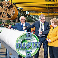 Herrenknecht: Bundeskanzlerin Angela Merkel bei Herrenknecht in Schwanau