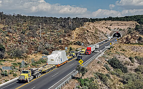Herausfordernder Schwerlasttransport in Mexiko