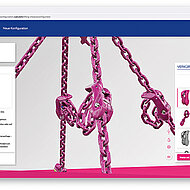 Kettengeh&auml;nge mit Anschlagmittelkonfigurator in 3D-Ansicht ausw&auml;hlen