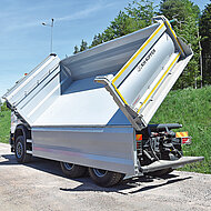 Mit optimierter hydraulischer Bordwand pr&auml;zise entladen