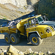 Komatsu: Dumper-Einsatz in steilem Gel&auml;nde