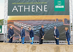 Spatenstich des Holzclusters &raquo;Athene&laquo;