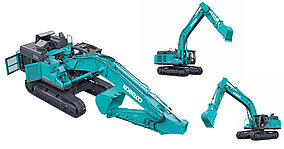 Mit 50-t-Kettenbagger in Paris