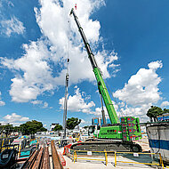SENNEBOGEN: Hohe Reichh&ouml;he und beste Stabilit&auml;t f&uuml;r Spundwandarbeiten