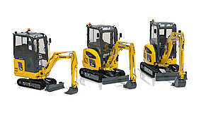 Bauma: Komatsu stellt drei neue elektrische Minibagger vor