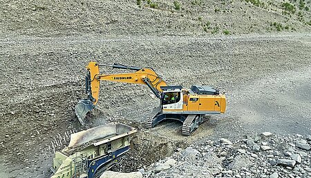 Feinf&uuml;hliger  78-t-Gigant im Abbau