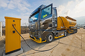 Vollelektrische Transportlösung für emissionsfreie Bau- und Betonlogistik